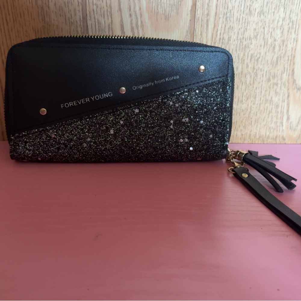Forever Young Black Sparkle Wallet